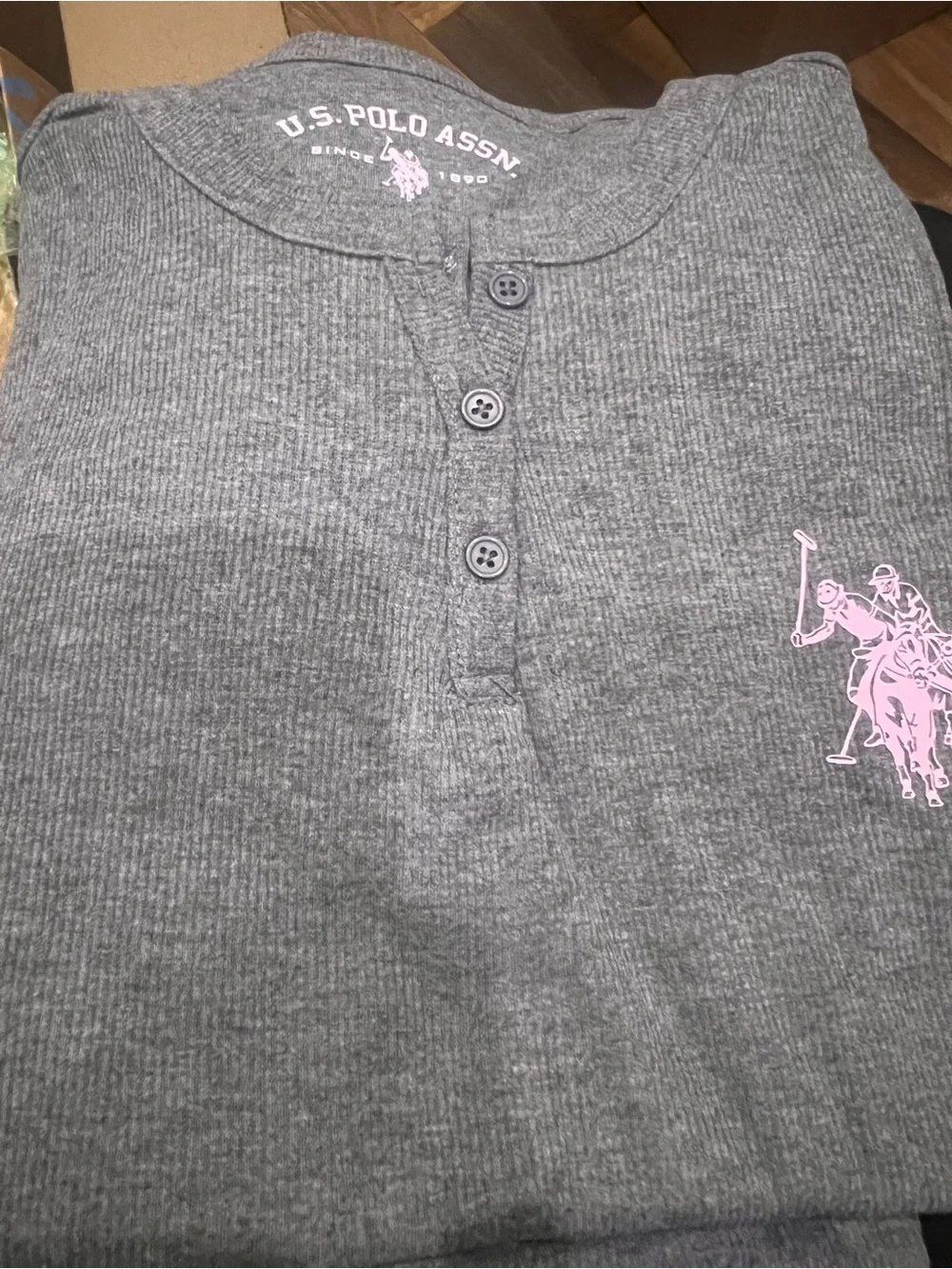 BRAND NEW U.S. Polo Assn. Women's Ribbed Henley Long Underwear Thermal Set Small